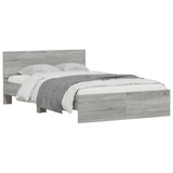 Bed Frame Grey Sonoma Engineered wood Double Adjustable Armrests 3207635