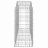 Arched Gabion Baskets 8 pcs 200x50x100/120 cm Galvanised Iron 3145646
