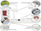 CHH-7701 562 Portable Removable Outdoor Hand Sink with 24L Recovery Tank 04206301