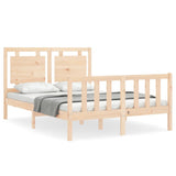 Bed Frame without Mattress Small Double Solid Wood Pine 3192136