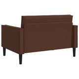 XXL Armchair Brown Faux Leather 42043531