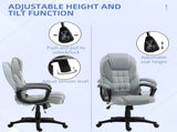 Faux Leather Office Chair - Grey T3398P329473