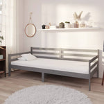 Day Bed without Mattress Grey Solid Wood Pine 90x200cm 806937
