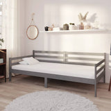 Day Bed without Mattress Grey Solid Wood Pine 90x200cm 806937