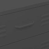 Chest of Drawers Anthracite 80x35x101.5 cm Steel 336204