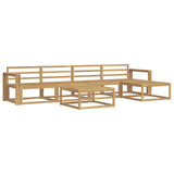 Outdoor Sofa Set 6 pcs White 79 x 79 x 37 cm Solid Acacia Wood 3386343