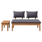 Garden Bench 2 pcs Brown Solid Teak wood 42006398
