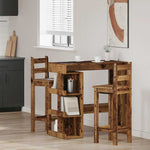 ZNTS Bar Table with Storage Rack Old Wood 100x48x101.5 cm 856758