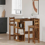 ZNTS Bar Table with Storage Rack Old Wood 100x48x101.5 cm 856758