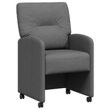 Dining Chairs with Wheels 2 pcs Dark grey 57 x 67 x 95 cm 42017848