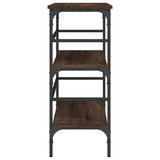 Console Table Brown Oak 100x32x75 cm Engineered Wood 839052