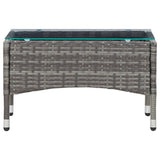 ZNTS Coffee Table Grey 60x40x36 cm Poly Rattan 45908