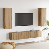 TV Cabinet Set 4 pcs Artisan oak Standard Engineered wood 3393209