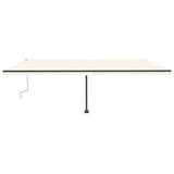 Manual Retractable Awning with LED 600x300 cm Cream 3069802