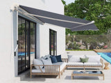 Manual Retractable Awning, size -Grey T3398P310366