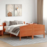 Bed Frame without Mattress Wax Brown 140x190 cm Solid Wood Pine 3216181