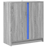 Sideboard with LED Grey Sonoma 77x34x85 cm Engineered Wood 852136