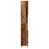 Bathroom Cabinet Old Wood 30x30x190 cm Engineered Wood 857196