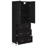 Highboard Black Oak 69.5 x 34 x 180 cm Engineered Wood 3416236
