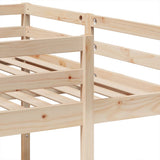Triple Bunk Bed Frame 140x200/70x140 cm Solid Wood Pine 3308577
