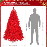 ZNTS 6 FT Artificial Christmas Tree with DIY 100 Warm Lights Battery Operated, 750 Branch Tips and Sturdy 77373624