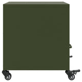 ZNTS Bedside Cabinet Olive Green 36x39x43.5 cm Steel 846712