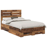 Bed Frame with Drawer with Headboard Manual Engineered Wood 3411665