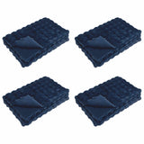 Anti-Slip Faux Rabbit Fur Blanket Olite 4 pcs Marine Blue 42021830