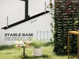 Decorative Privacy Fence Screen, Metal Outdoor Privacy Screen Climbing Plant Trellis with Stand, 122 T3398P555946
