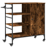 Kitchen Trolley Smoked Oak 87.5x38.5x84.5 cm Engineered Wood 842388