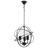 Hanging Lamp Black Sphere 3 x E27 Bulbs 281626