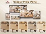 Dining Table for 4, 120 cm Industrial Kitchen Table with Wood Effect Tabletop and Steel Legs, Oak T3398P549937