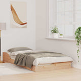 Bed Frame Brown 75 x 190 cm Solid Pine Wood 873397