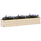 Planter Ivory 290 x 50 x 45 cm Galvanised Steel 42018102