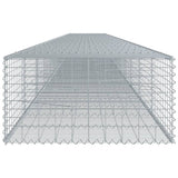 Gabion Basket with Cover 1200x100x50 cm Galvanised Iron 3295189