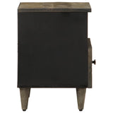 Bedside Cabinet Light Grey 40x33x46 cm Solid Wood Mango 4017798
