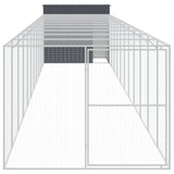 Dog House with Run Anthracite 214x1273x181 cm Galvanised Steel 3189136