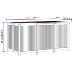 Garden Storage Box 150x80x75 cm Solid Wood Acacia 319707