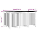 Garden Storage Box 150x80x75 cm Solid Wood Acacia 319707