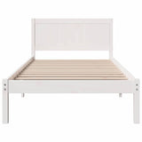 Bed Frame White 75 x 190 cm Solid Pine wood 872216