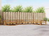 Outdoor Sofa Set 8 pcs Natural Solid Acacia Wood 3368002