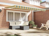 Retractable Awning Green 300 x 200 cm Fabric 3329609