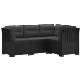 4-Seater Garden Sofa with Cushions Rattan Look PP Anthracite 3443979