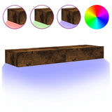 TV Cabinets with LED Lights 2 pcs Smoked Oak 60x35x15.5 cm 842897