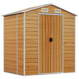 Garden Shed Light brown Galvanised steel Large Garden Shed 3188275