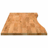 Desk Top Light Brown 140x60x2.5 cm Solid Wood Oak Rectangular 4009025