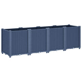 Garden Planter Blue Grey 160x40x53 cm PP 367856
