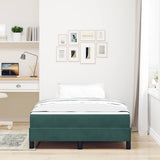 Box Spring Bed with Mattress Dark Green 120 x 220 cm Fabric 3398788