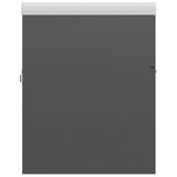 Sink Cabinet with Built-in Basin High Gloss Grey Engineered Wood 3070846