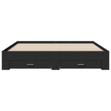 Bed Frame with Drawers without Mattress Black 180x200 cm Super King 3280364